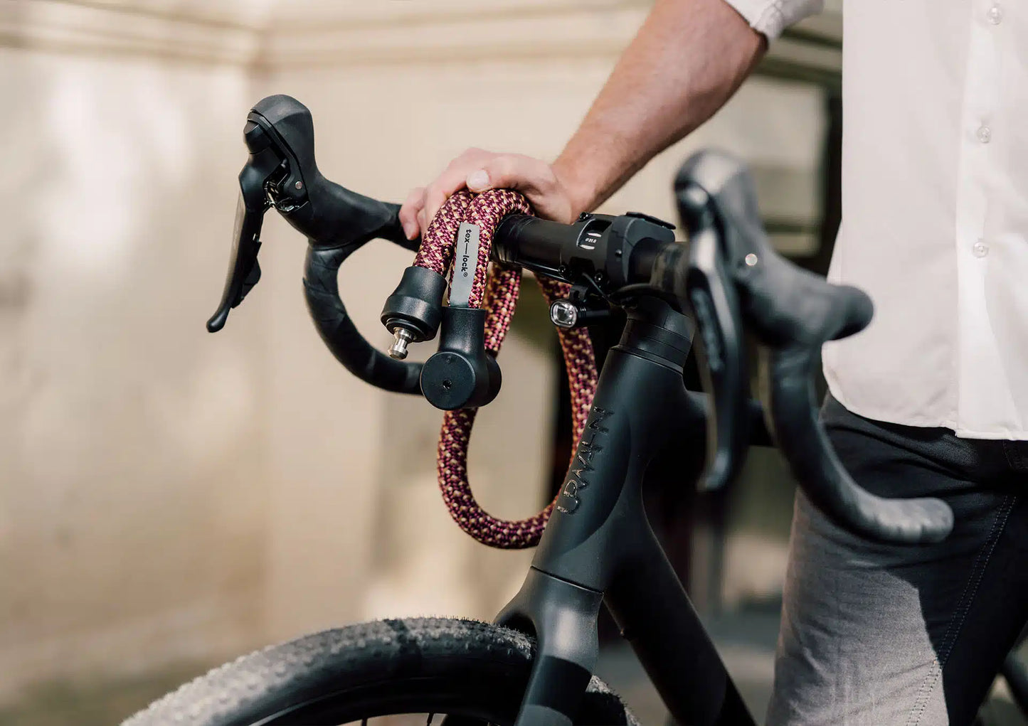 tex-lock Orbit (chateau red, 100 cm) Textile lock with integrated lock