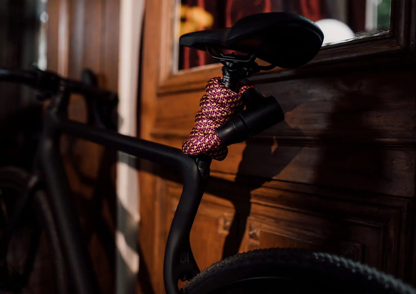 tex-lock Orbit (chateau red, 100 cm) Textile lock with integrated lock