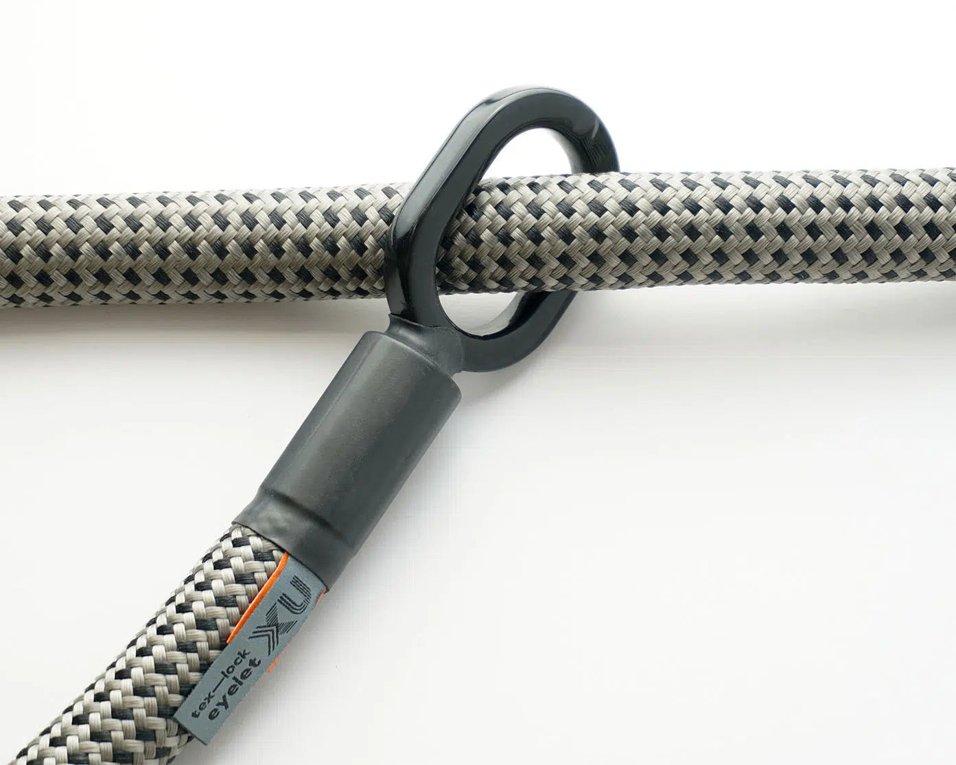 tex-lock eyelet (electric grey, 120 cm, U/X bundle, ohne) Textile lock with eyelets incl. shackle lock
