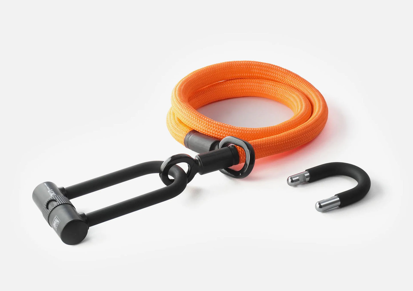 tex-lock eyelet (acid orange, 120 cm, U/X bundle, ohne) Textile lock with eyelets incl. shackle lock