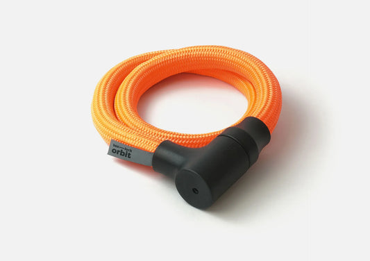 tex-lock Orbit (acid orange, 100 cm) Textile lock with integrated lock