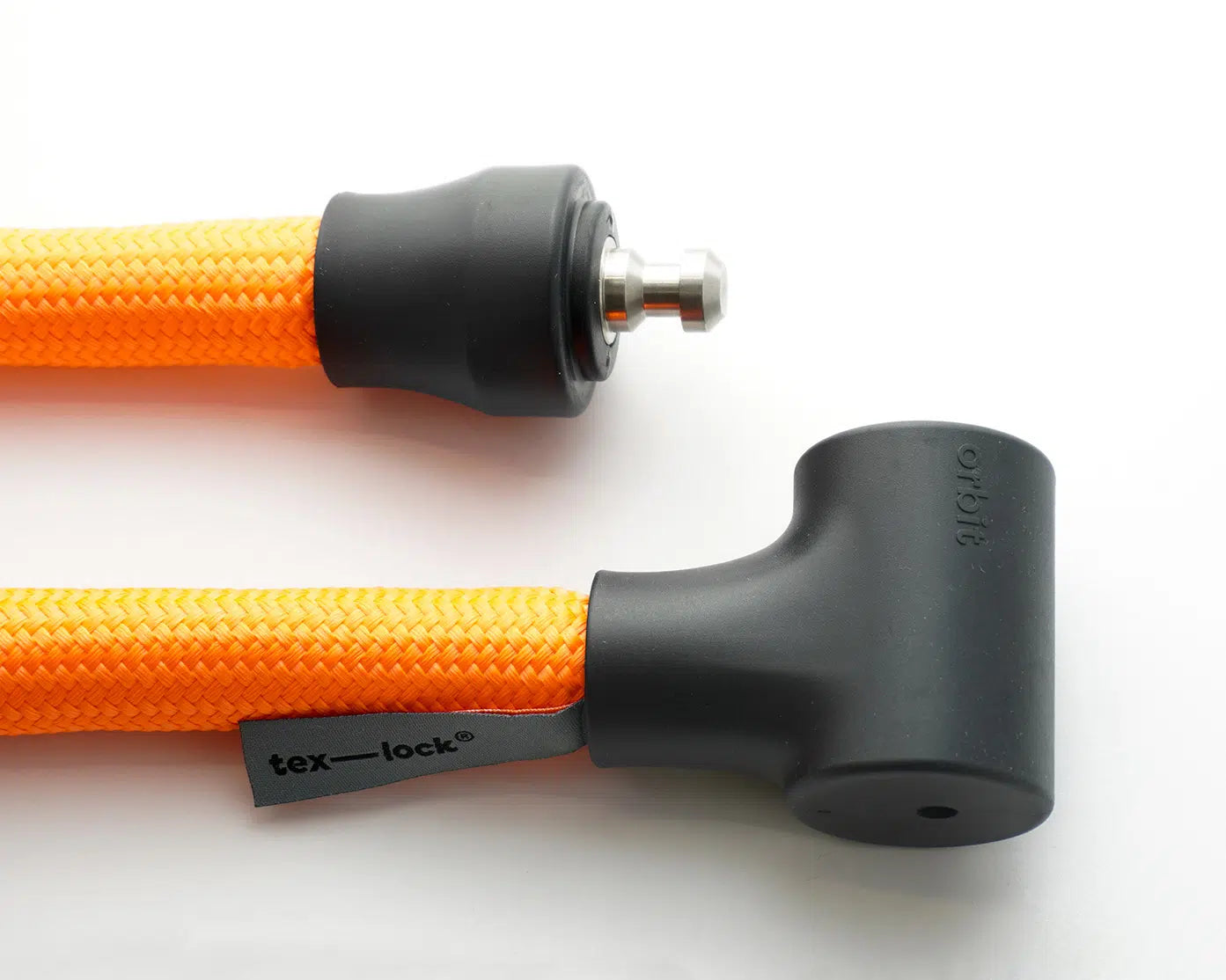 tex-lock Orbit (acid orange, 100 cm) Textile lock with integrated lock